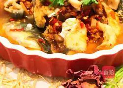 Illustration of steamed fish with chopped pepper and black bean sauce 6