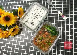 Fried minced pork bento Illustration of practice 14