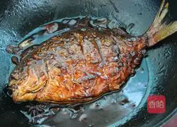 Braised Pomfret Illustration of how to cook fish 12