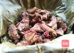 Illustration of how to make lotus leaf pork ribs 4