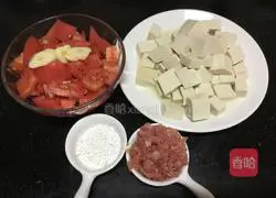 Illustration of tomato stewed tofu 1