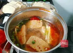 Quick frozen tofu Illustration of how to remember 5