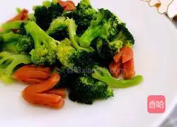 Illustration of how to make crispy sausage with broccoli 8