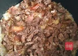 Illustration of how to make cured beef braised rice (for three people) 5