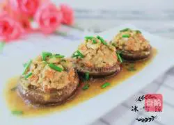 Illustration of how to make stuffed meat with mushrooms 1