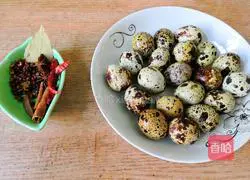 Illustration of how to make spiced quail eggs 1