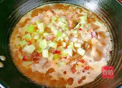 Lettuce stew Illustration of making fish head 14