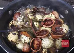 Illustration of how to cook quail eggs in walnut shells 6
