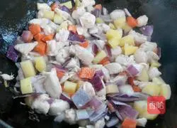 Illustration of how to make curry rice 3