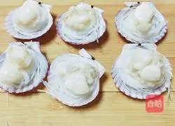 Illustration of steamed scallops with garlic vermicelli 11