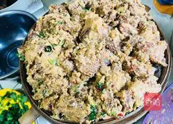 Ancestor's recipe for simple steamed pork ribs with rice flour 4