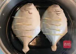 Illustration of how to make steamed golden pomfret 3