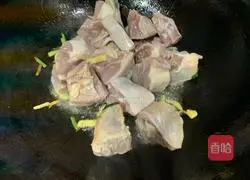 Illustration of how to stew salted goose with baby cabbage 2