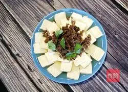 # steamed vegetables# Illustration of steamed tofu with minced meat 10