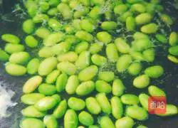 Illustration of how to make fried ham with edamame 1