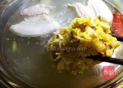 Pork Killing Vegetables Illustration of how to make pork belly and blood sausage with sauerkraut 7