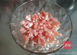 Illustration of how to make fried beans and diced pork 7