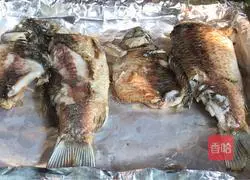 Illustration of grilled crucian carp 7