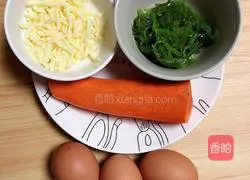 Cheese Wakame Thick Egg Omelette (5-minute quick meal) Recipe Illustration 1
