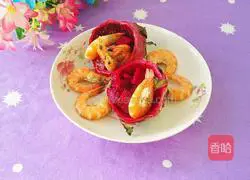 Illustrated recipe for antipyretic dragon fruit shrimp 10