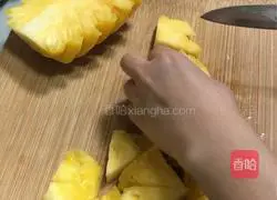 Fried pineapple Illustration of how to cook chicken 1