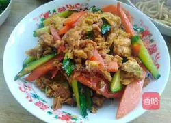 Illustration of how to make carrots, cucumbers and scrambled eggs 5