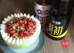 Illustration of how to make shrimp skin and winter melon cup 9