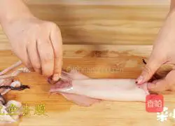 Illustration of how to make fried squid rings with sauce 1