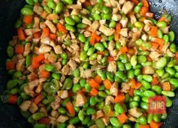 Illustration of how to make fried chicken with edamame rice 14