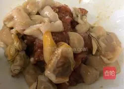 Illustration of how to make seafood meat and frozen tofu 6