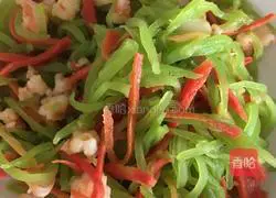 Illustration of how to make shredded shrimp and lettuce 10