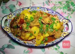 Illustration of how to make delicious potato roasted chicken 9