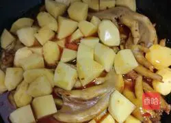 Illustration of how to cook chicken feet with potatoes 5