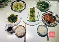 Illustration of how to announce spring with green bamboo 9