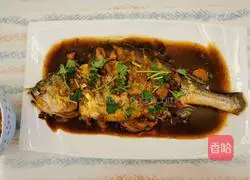 Illustration of braised yellow croaker recipe 5