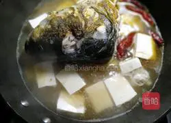 Illustration of braised fish head and braised tofu 6