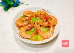 Illustration of how to stir-fry Luffa and Vannamei Prawns 14