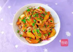 Illustration of how to make spicy squid and zucchini 16