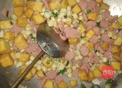 (Egg, Corn, Ham Sausage) Fried Steamed Buns Illustration 4