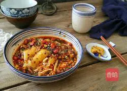 Illustration of how to make saliva chicken 12