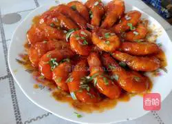 Illustration of braised prawns in oil 13