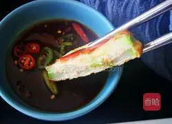 Illustration of Korean fried melon stuffed with meat 14