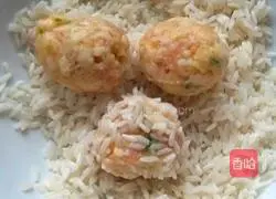 Illustration of how to make pearl meatballs 4