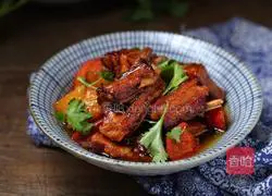 Illustration of braised lamb chops and stewed potatoes 10