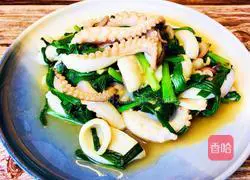 Illustration of how to make fried octopus with leeks 7