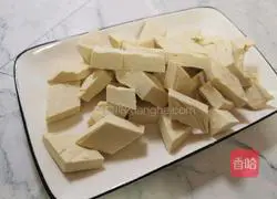 Illustration of how to make Green Vegetable and Tofu Bento 1