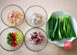 Illustration of how to make Korean seafood scallion pancake 1