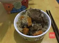 Illustration of how to make pork ribs rice 16