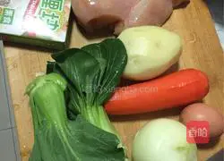 Curry chicken Illustration of how to make rice 1