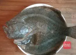 Illustration of steamed turbot fish 1